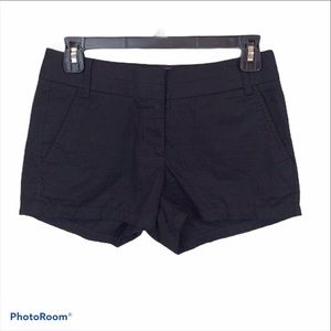 J. Crew pocketed front zip 2 1/2” inseam black ‘Broken In’ chino shorts